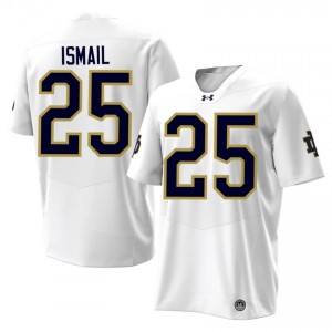 #25 Raghib Ismail UND White Jersey | Authentic Stitched Men Player Football Gear 64476186