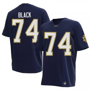 Top-Tier Will Black #74 Fighting Irish Navy Jersey | Men University Football Embroidery Fan Gear 35509917