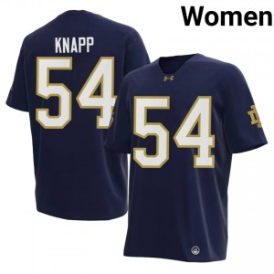 Navy Anthonie Knapp #54 Fighting Irish Jersey | Women High School Football Limited Embroidery 15999090
