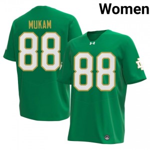UND Armel Mukam #88 Green Jersey | Pro Cut Embroidery NCAA Football Women Apparel 85954001