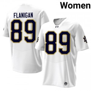 White Austin Ratigan #89 Fighting Irish Jersey | Women High School Football Limited Swen 82626310