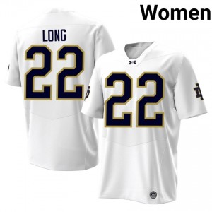Ethan Long #22 Fighting Irish Jersey | Pro-Grade White College Football Women Stitched 66768664