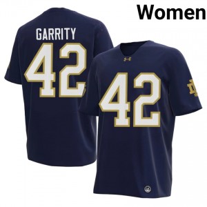 Henry Garrity #42 Irish Jersey | Gameday Navy College Football Women Embroidery 12495244