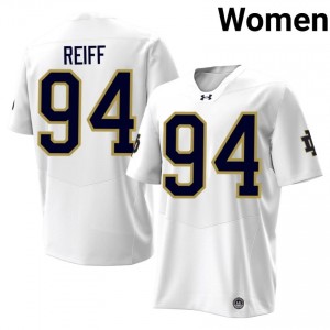 Notre Dame Fighting Irish Joe Reiff #94 White Jersey | Premium Swen NCAA Football Women Apparel 47925661