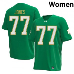 Notre Dame Fighting Irish Peter Jones #77 Green Jersey | Premium Embroidery NCAA Football Women Apparel 42138297