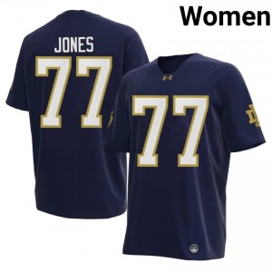 Top-Tier Peter Jones #77 Fighting Irish Navy Jersey | Women University Football Stitched Fan Gear 34822006
