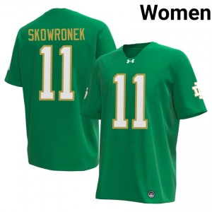 Ben Skowronek #11 Notre Dame Fighting Irish Jersey | Gameday Green College Football Women Stitch 64248960
