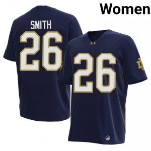 Top-Tier Chaz Smith #26 Fighting Irish Navy Jersey | Women University Football Stitched Fan Gear 49966360