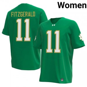 Devin Fitzgerald #11 Fighting Irish Jersey | Pro-Grade Green College Football Women Embroidery 92872896