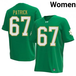 UND Gregory Patrick #67 Green Jersey | Pro Cut Stitch NCAA Football Women Apparel 58367260