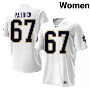 Gregory Patrick #67 Notre Dame Jersey | Exclusive White College Football Women Stitched 37253368