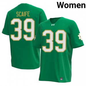UND Jasper Scaife #39 Green Jersey | Pro Cut Embroidery NCAA Football Women Apparel 95214453