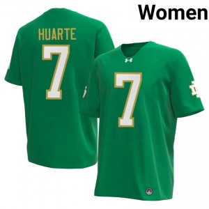 Top-Tier John Huarte #7 Fighting Irish Green Jersey | Women University Football Swen Fan Gear 17152625