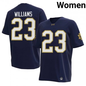Kyren Williams #23 Notre Dame Jersey | Exclusive Navy College Football Women Embroidery 61884208