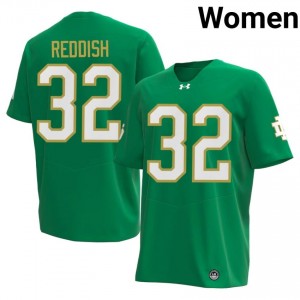 Green Nick Reddish #32 Notre Dame Fighting Irish Jersey | Women High School Football Moisture Wicking Embroidery 27960926