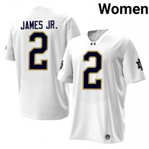 Elite Thread Nolan James Jr. #2 Irish White Jersey | Women University Football Stitch Fan Gear 54477180