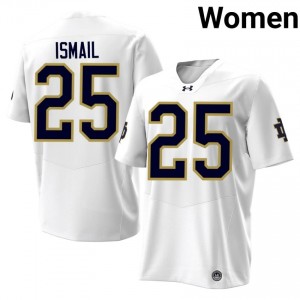 Raghib Ismail #25 Notre Dame Fighting Irish Jersey | Exclusive White College Football Women Stitched 97704512