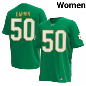 Green Sullivan Garvin #50 Notre Dame Fighting Irish Jersey | Women High School Football Fresh Embroidery 61408144