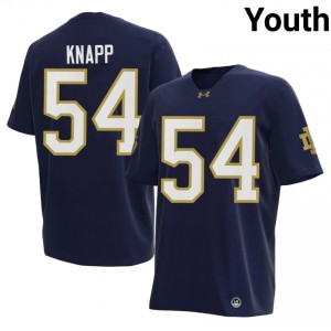 Notre Dame Anthonie Knapp #54 Navy Jersey | Pro Cut Embroidery NCAA Football Youth Apparel 67125171