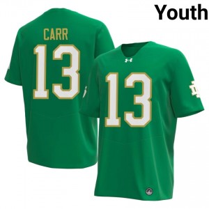 #13 CJ Carr Fighting Irish Green Jersey | Classic Swen Youth Player Football Gear 54418282