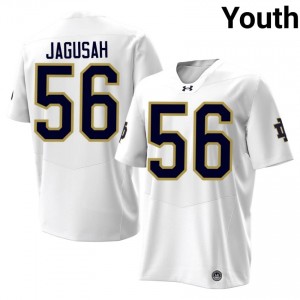 Charles Jagusah #56 Notre Dame Jersey | Exclusive White College Football Youth Stitched 76876005