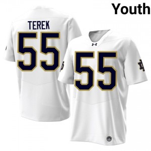 Notre Dame Fighting Irish Chris Terek #55 White Jersey | Genuine Stitched NCAA Football Youth Apparel 42691181