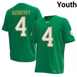 UND Jaiden Ausberry #4 Green Jersey | Pro Cut Stitch NCAA Football Youth Apparel 15130352