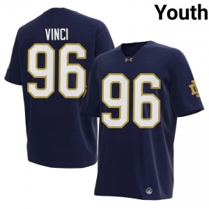 Notre Dame Joseph Vinci #96 Navy Jersey | Premium Stitched NCAA Football Youth Apparel 12221007