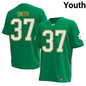 Green Kurt Smith #37 Notre Dame Jersey | Youth High School Football Licensed Stitch 32978950
