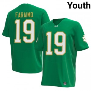 Notre Dame Madden Faraimo #19 Green Jersey | Premium Swen NCAA Football Youth Apparel 32697995