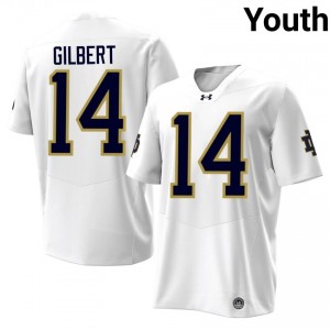 Micah Gilbert #14 Fighting Irish Jersey | Pro-Grade White College Football Youth Stitched 36080394