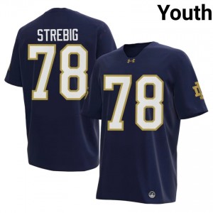 Fighting Irish Owen Strebig #78 Navy Jersey | Essential Stitched NCAA Football Youth Apparel 77268627