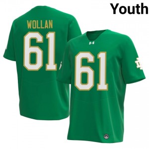 Robbie Wollan #61 UND Jersey | Iconic Green College Football Youth Embroidery 76987642