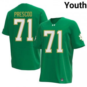 #71 Styles Prescod Notre Dame Fighting Irish Green Jersey | Elite Embroidery Youth Player Football Gear 43140070