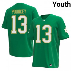 Irish Ayden Pouncey #13 Green Jersey | Genuine Embroidery NCAA Football Youth Apparel 55885215