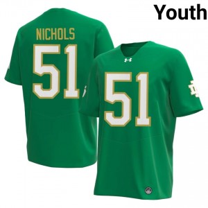 Ben Nichols #51 Notre Dame Jersey | Exclusive Green College Football Youth Embroidery 43579225