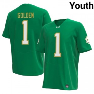 Top-Tier Dallas Golden #1 Fighting Irish Green Jersey | Youth University Football Embroidery Fan Gear 42588707