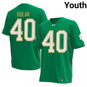 Green Dominik Hulak #40 Notre Dame Jersey | Youth High School Football Licensed Embroidery 67138346