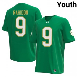 #9 Eli Raridon Irish Green Jersey | Alumni Stitch Youth Player Football Gear 49551836
