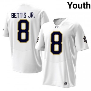 Notre Dame Fighting Irish Jerome Bettis Jr. #8 White Jersey | Premium Swen NCAA Football Youth Apparel 95391554