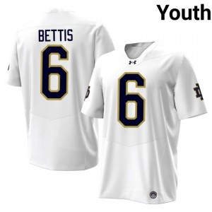 Top-Tier Jerome Bettis #6 Fighting Irish White Jersey | Youth University Football Stitched Fan Gear 15492155