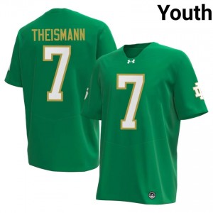 Officially Licensed Joe Theismann #7 Notre Dame Green Jersey | Youth University Football Stitch Fan Gear 14790578