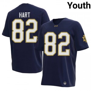 Navy Leon Hart #82 Notre Dame Jersey | Youth High School Football Fresh Embroidery 86489455