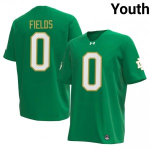 Officially Licensed Malachi Fields #0 UND Green Jersey | Youth University Football Stitch Fan Gear 49752875