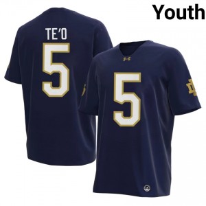 Manti Te'o #5 Notre Dame Jersey | Exclusive Navy College Football Youth Embroidery 16346575