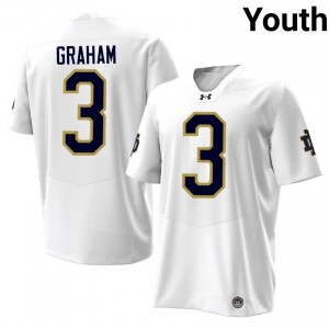 Mylan Graham #3 Notre Dame Jersey | Exclusive White College Football Youth Swen 59102249
