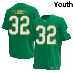 Fighting Irish Nick Reddish #32 Green Jersey | Essential Embroidery NCAA Football Youth Apparel 67884874