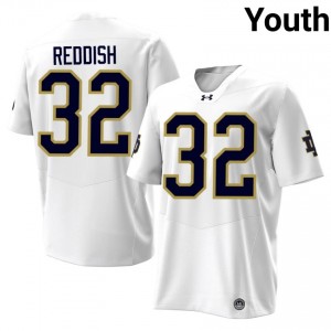 Nick Reddish #32 UND Jersey | Iconic White College Football Youth Stitch 69005690