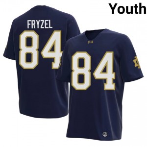 Officially Licensed Preston Fryzel #84 Notre Dame Navy Jersey | Youth University Football Embroidery Fan Gear 59304925