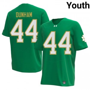 #44 Rodney Dunham Fighting Irish Green Jersey | Classic Embroidery Youth Player Football Gear 15535912